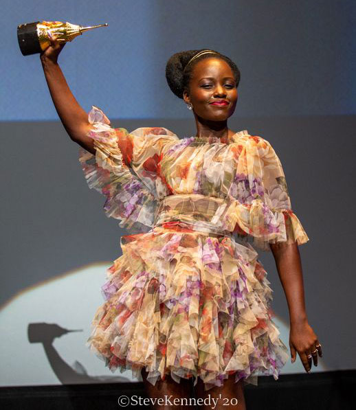 Lupita Nyong’o accepts the Montecito Award at SBIFF